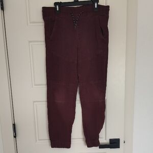 Kids Burgundy Jeans with Elastic Waist